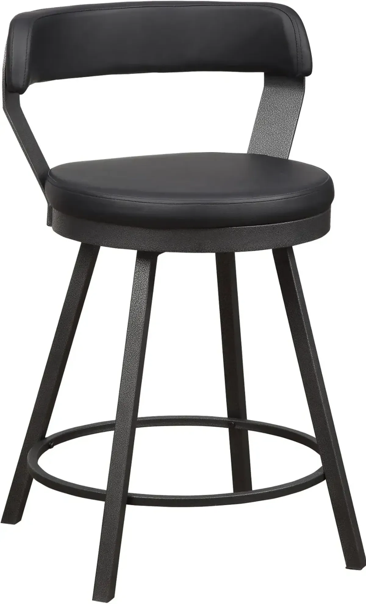 Appert Matte Black Swivel Counter Height Stool