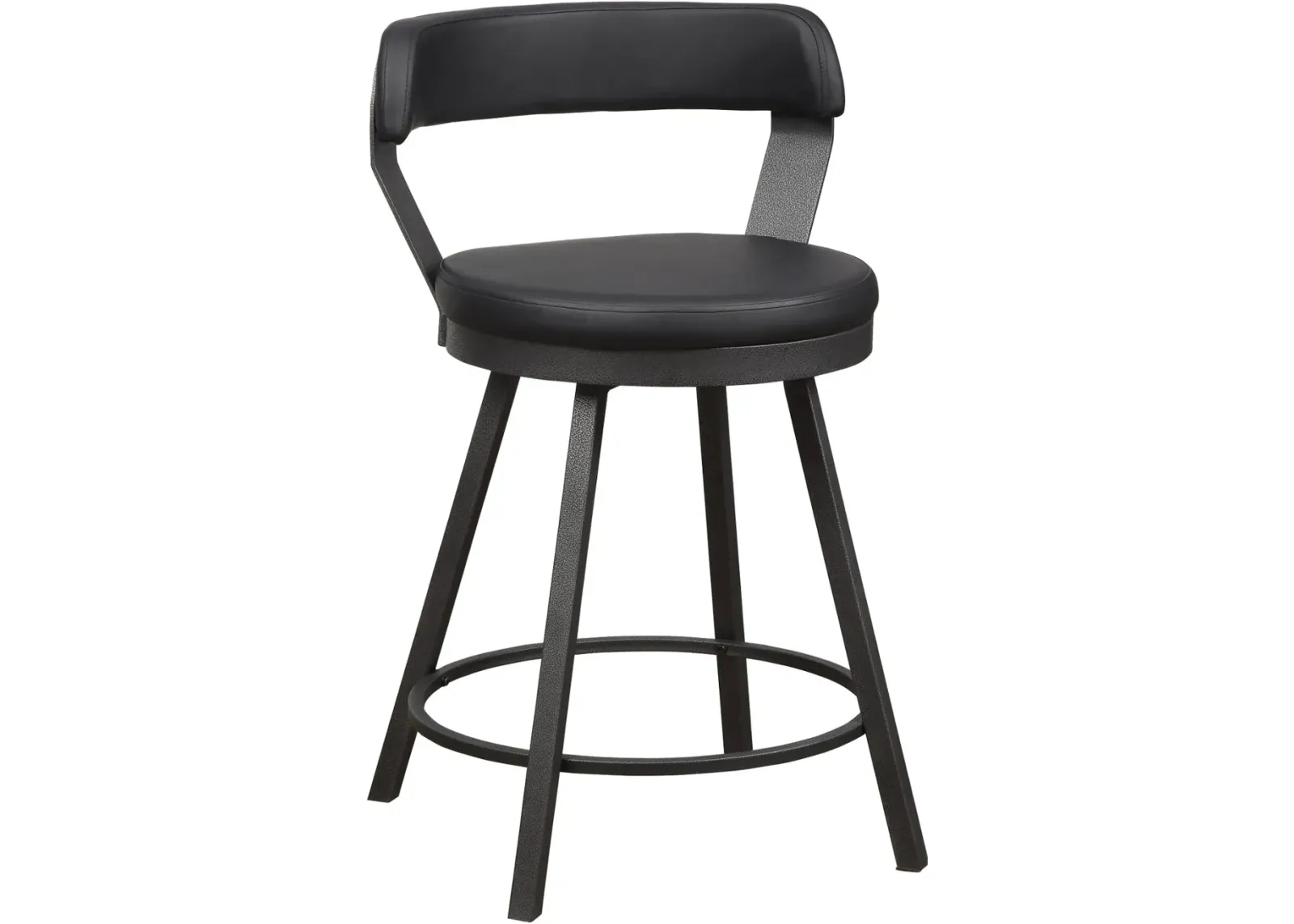 Appert Matte Black Swivel Counter Height Stool