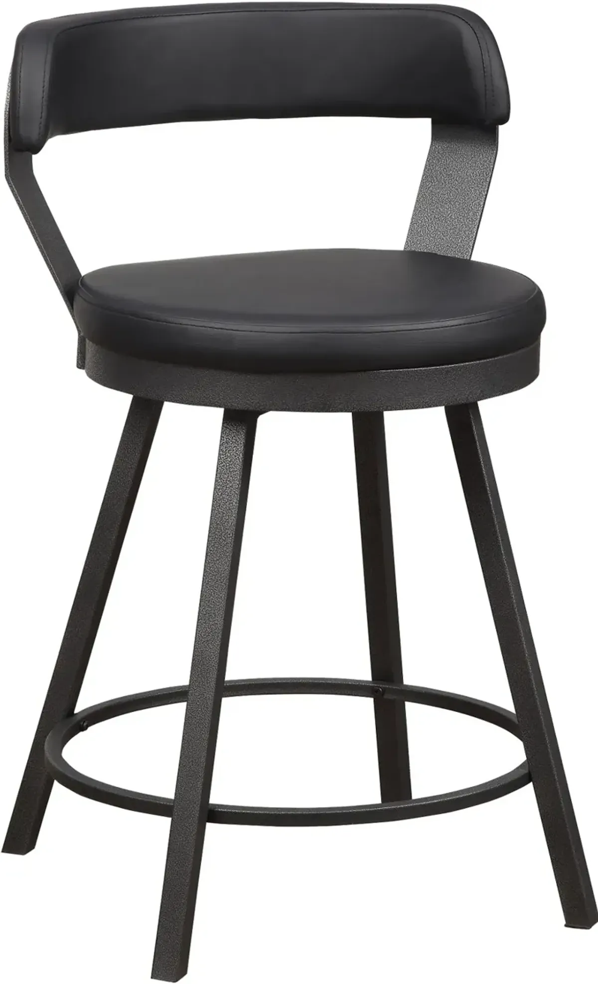 Appert Matte Black Swivel Counter Height Stool