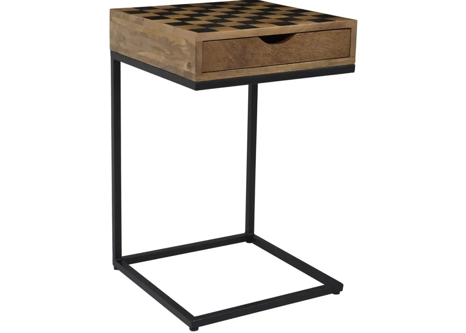 Global Archive Checkerboard C-Shaped Table