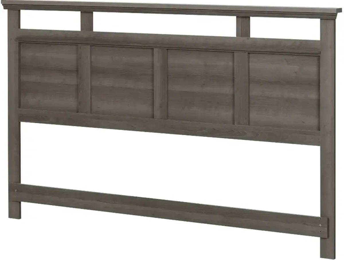 Versa Gray Maple King Headboard - South Shore