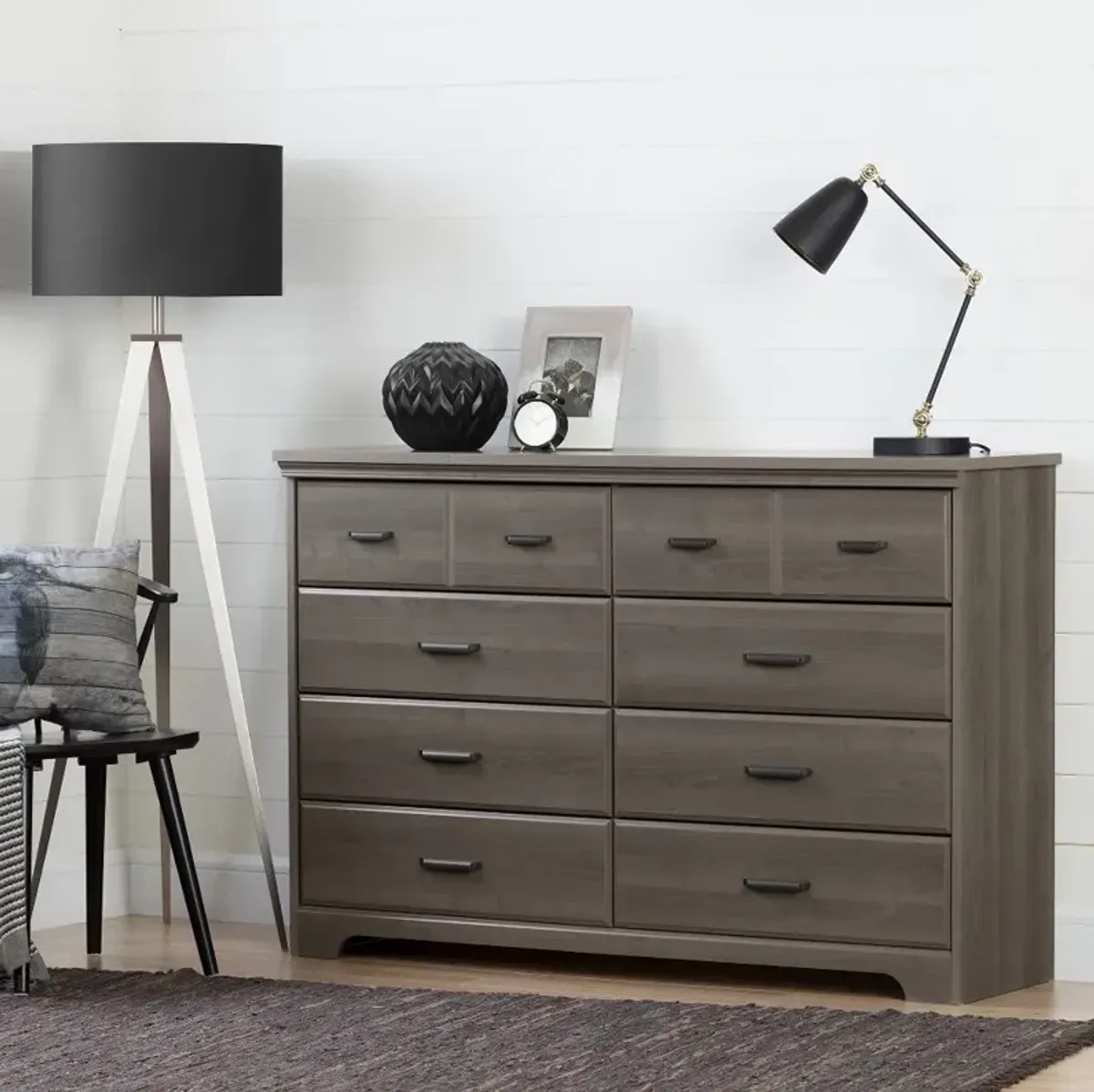 Versa Gray Maple 8-Drawer Double Dresser - South Shore