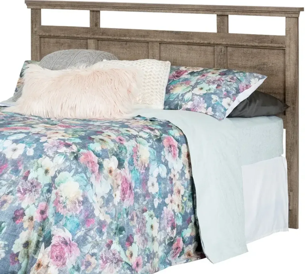 Versa Weathered Oak King Headboard - South Shore