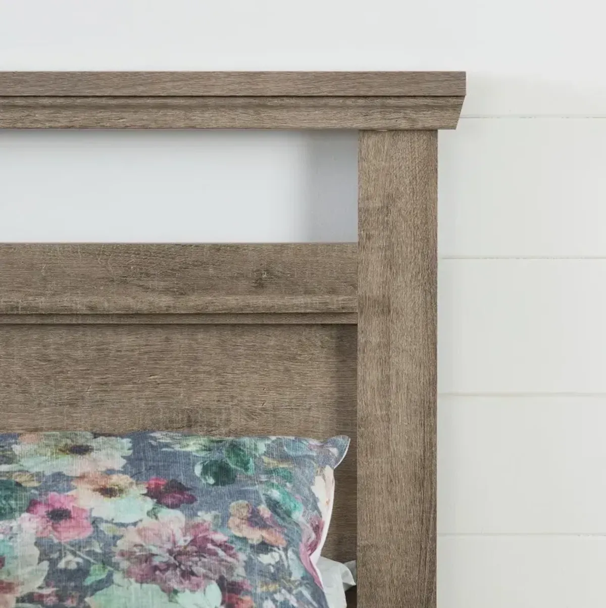 Versa Weathered Oak King Headboard - South Shore