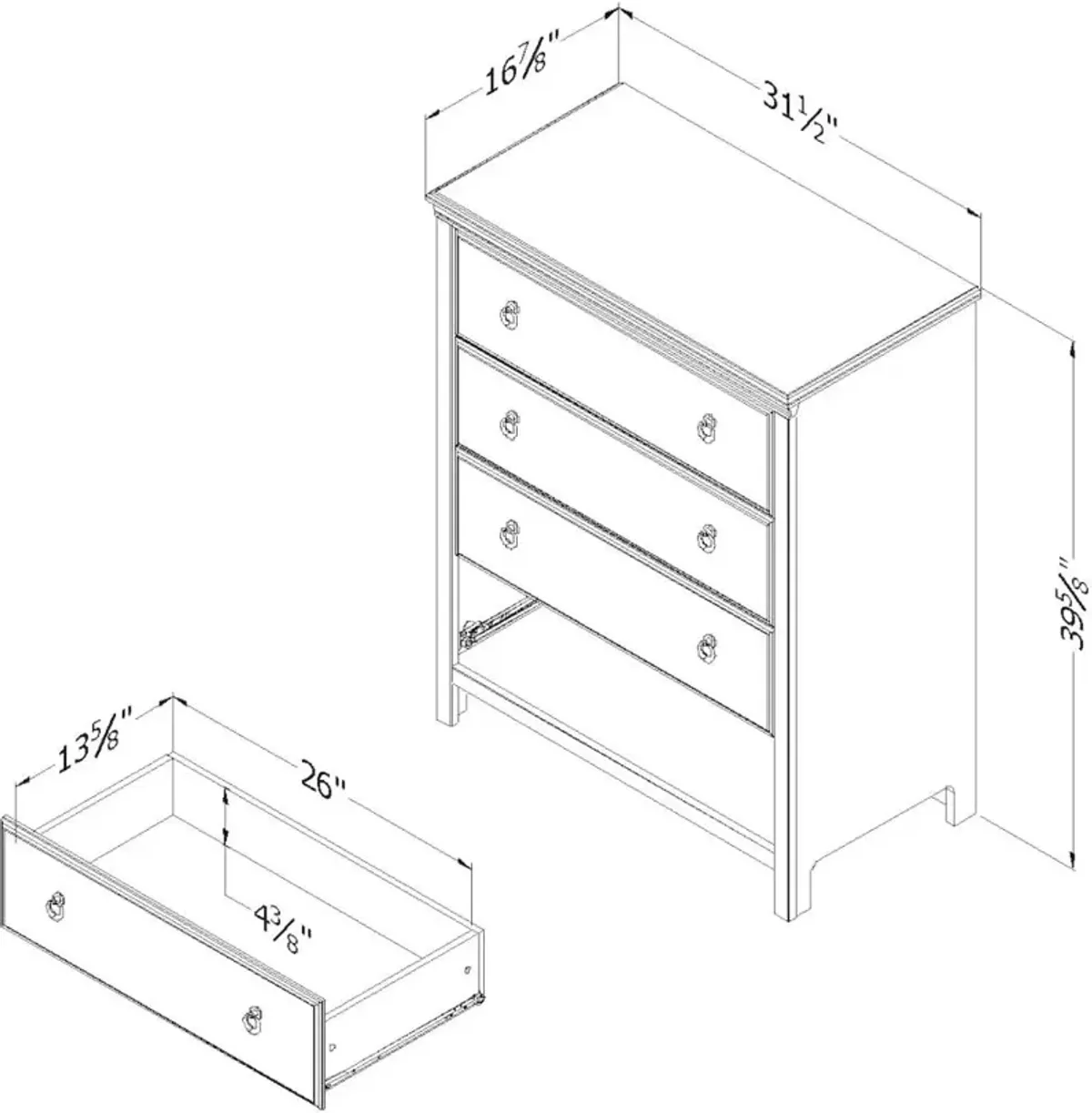 Catimini Four-Drawer Chest - South Shore