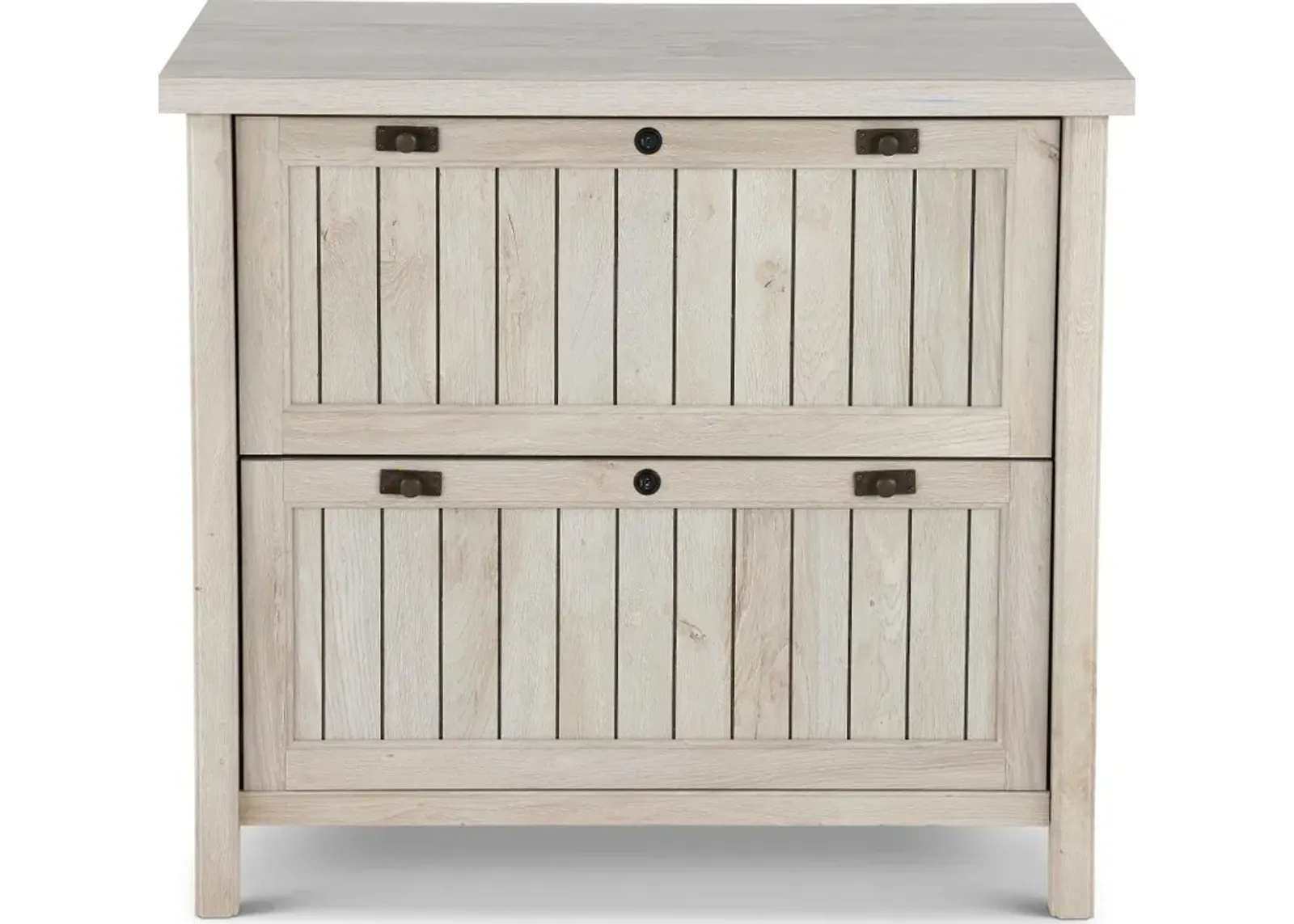 Costa Vintage White 2 Drawer Lateral File Cabinet