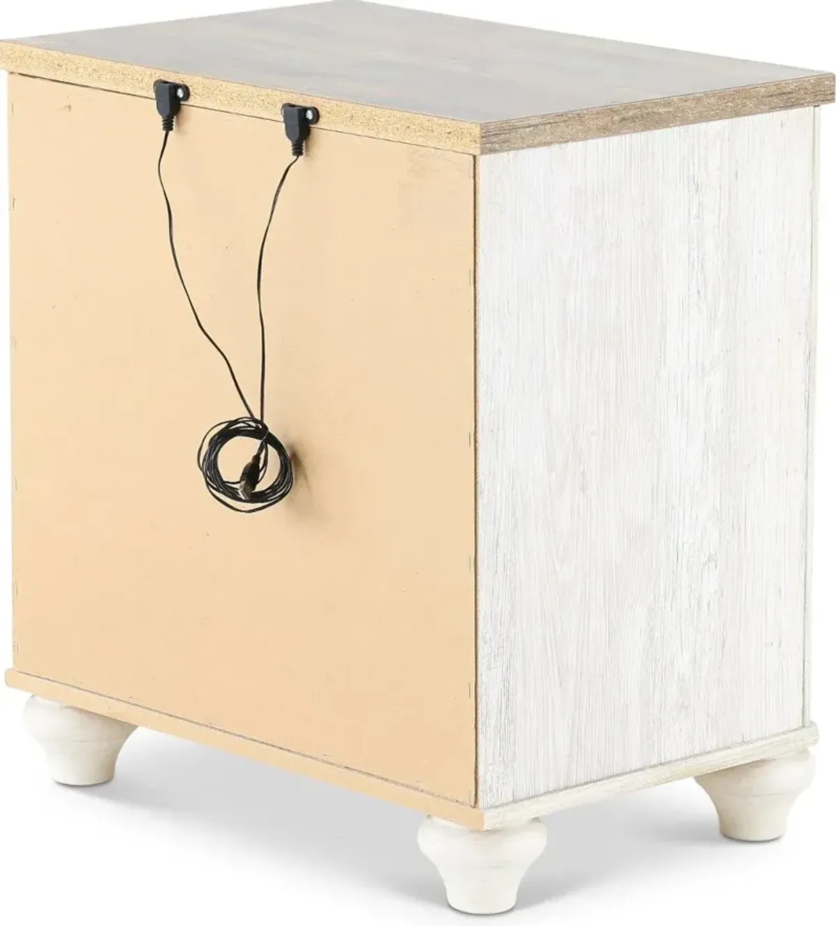 Millhaven Whitewash Nightstand