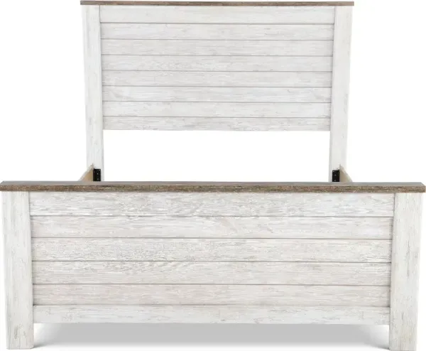 Millhaven Whitewash Queen Bed
