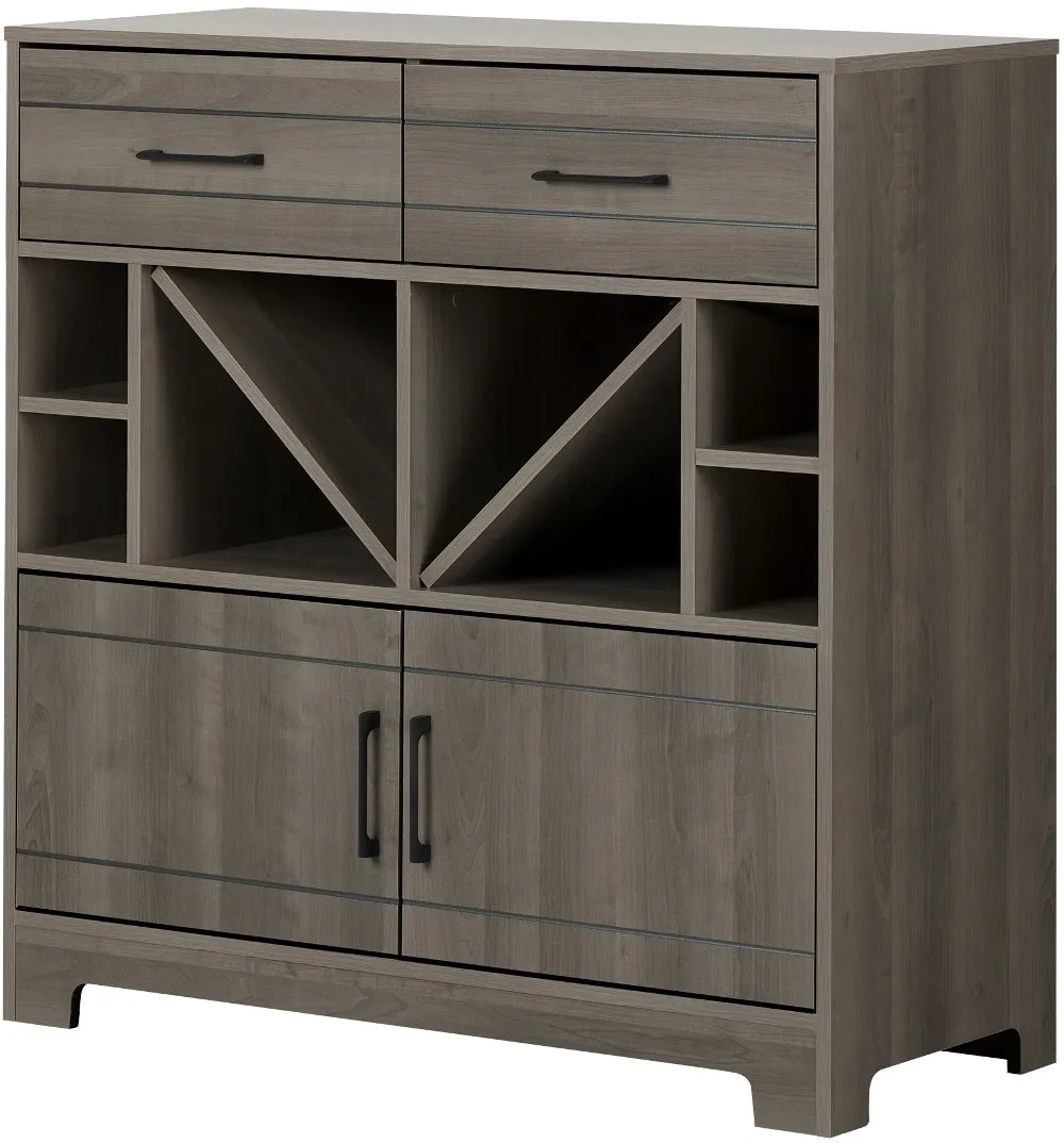 Vietti Bar Cabinet with Bottle Storage and Drawers - South Shore