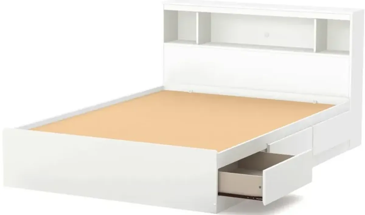 Reevo Full Mates Bed With Bookcase Headboard - South Shore