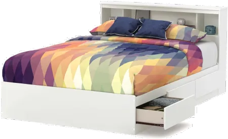 Reevo Full Mates Bed With Bookcase Headboard - South Shore