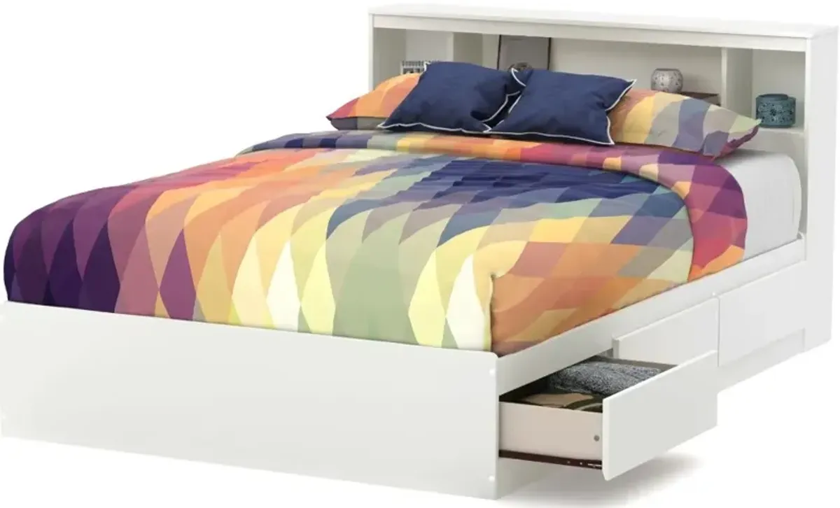 Reevo Full Mates Bed With Bookcase Headboard - South Shore