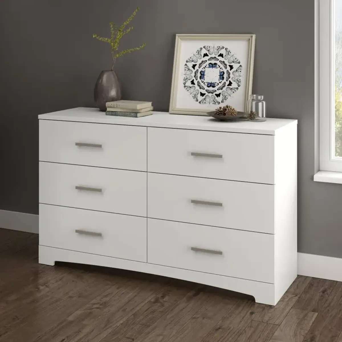 Gramercy Pure White 6-Drawer Double Dresser - South Shore