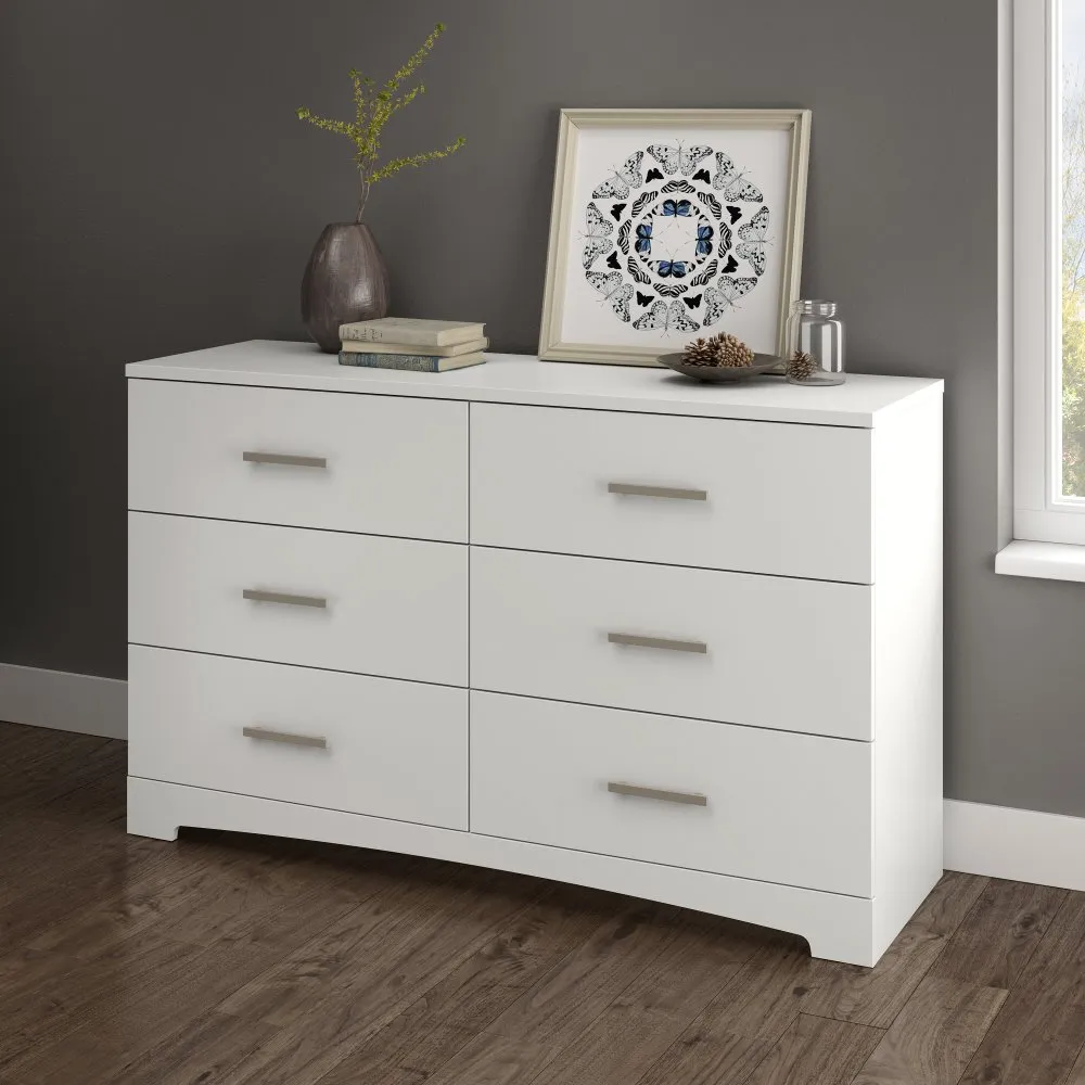 Gramercy Pure White 6-Drawer Double Dresser - South Shore