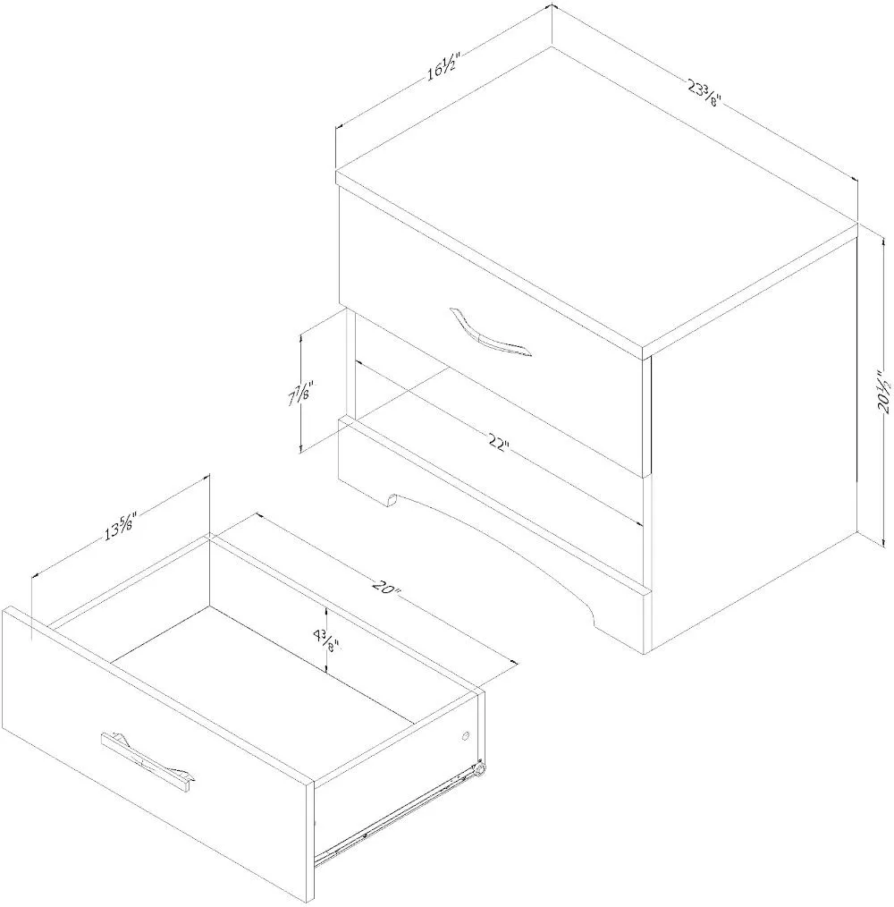 Gramercy Pure White 1-Drawer Nightstand - South Shore