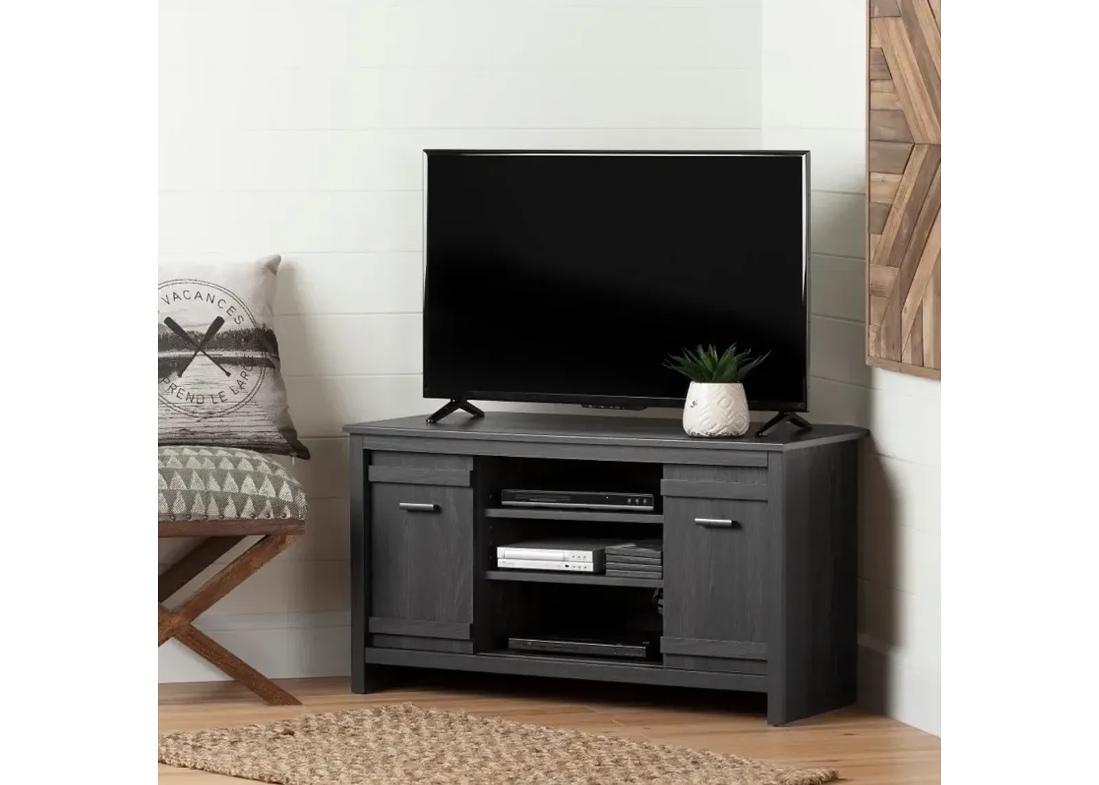 Exhibit Gray Corner TV Stand - South Shore