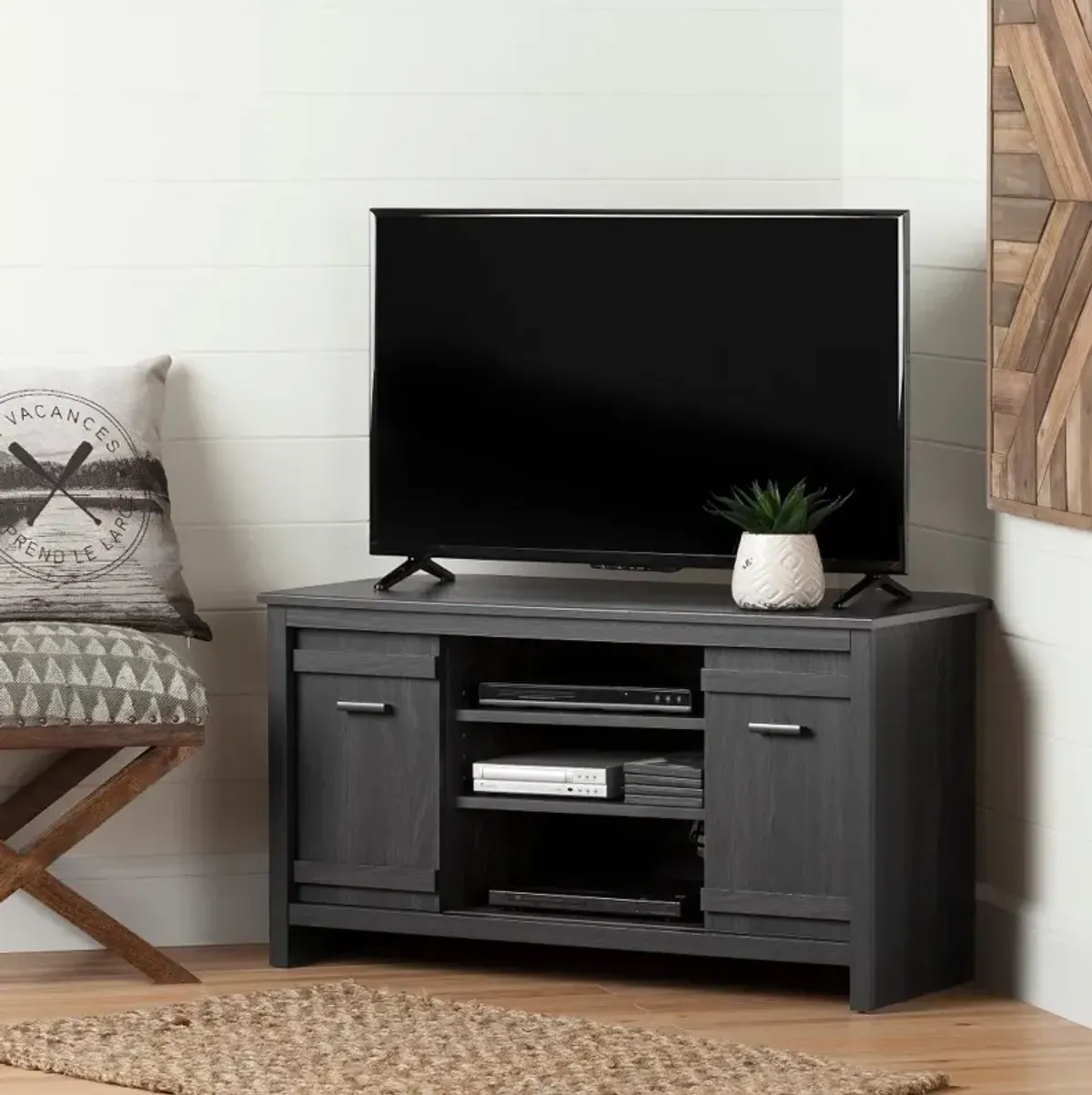 Exhibit Gray Corner TV Stand - South Shore