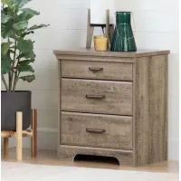 Versa Weathered Oak Nightstand with Charging Station - South Shore