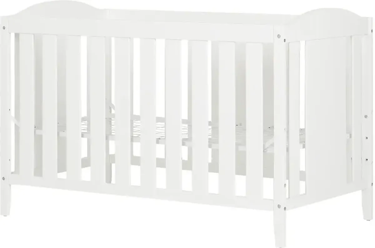 Angel White 2-in-1 Crib with Toddler Rail - South Shore