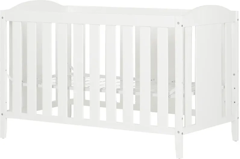 Angel White 2-in-1 Crib with Toddler Rail - South Shore