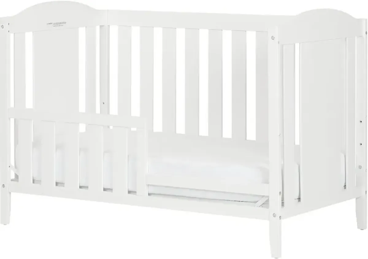 Angel White 2-in-1 Crib with Toddler Rail - South Shore