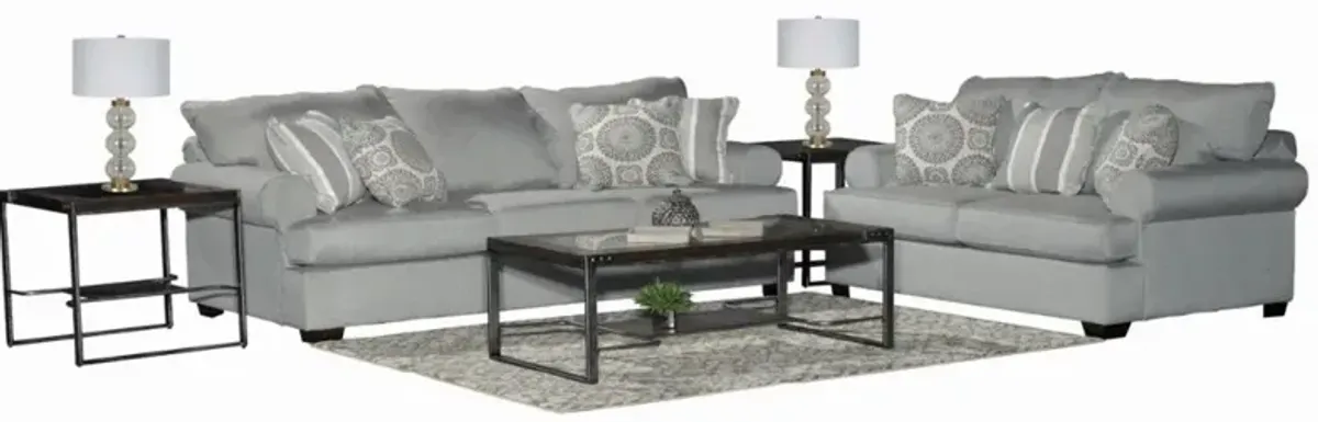 Alison Blue-Gray 7-Piece Living Room Set