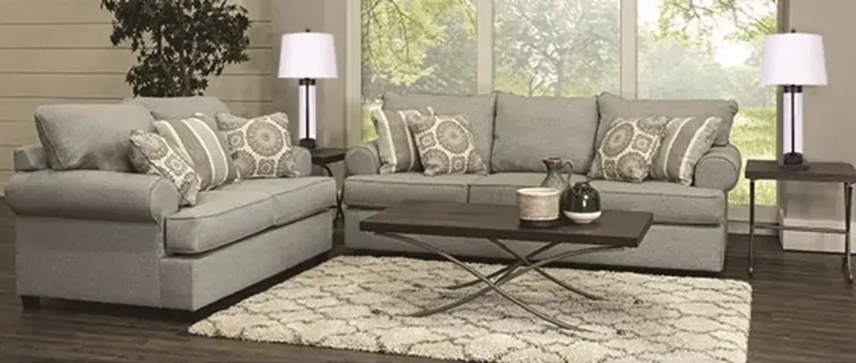 Alison Blue-Gray 7-Piece Living Room Set