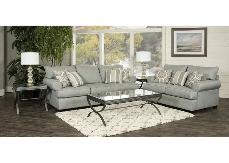 Alison Blue-Gray 7-Piece Living Room Set