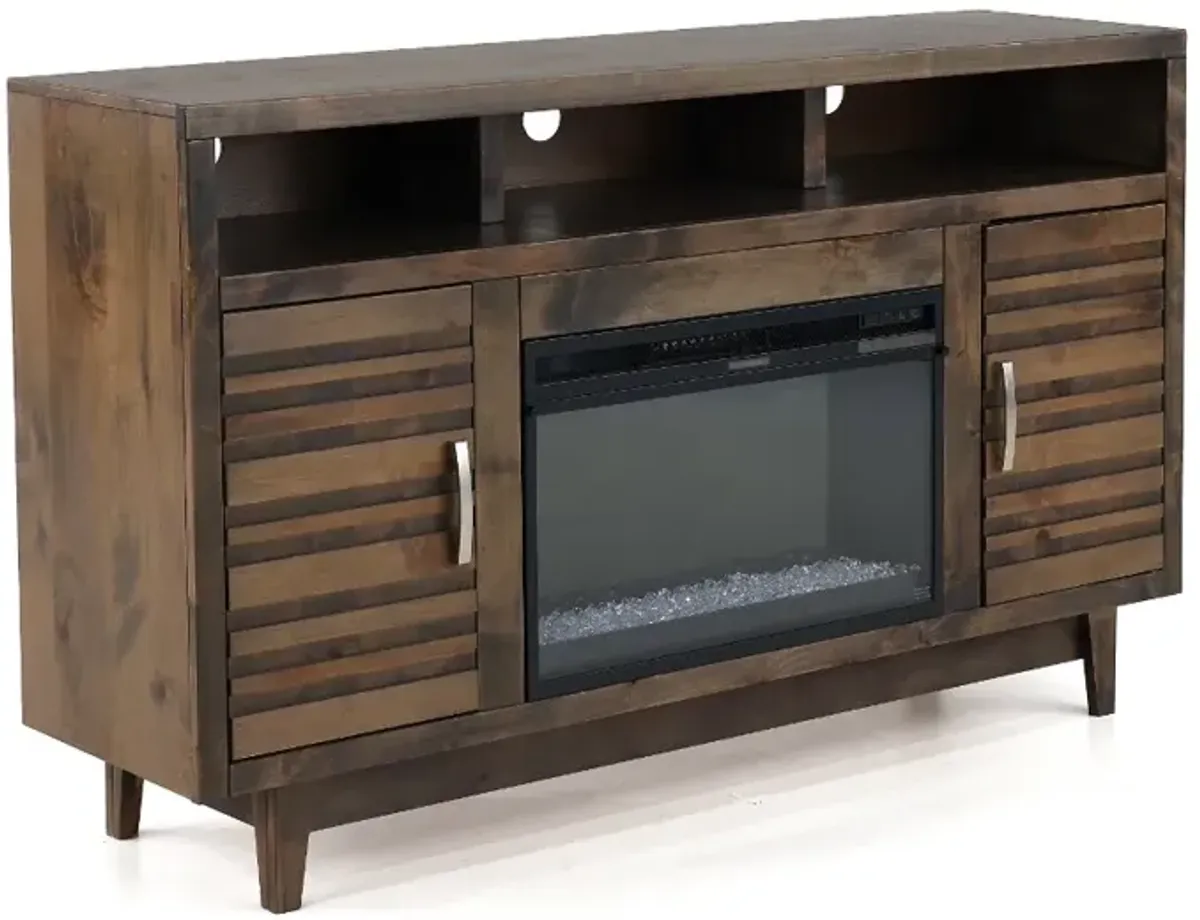 Avondale Charcoal Brown 61" Fireplace TV Stand