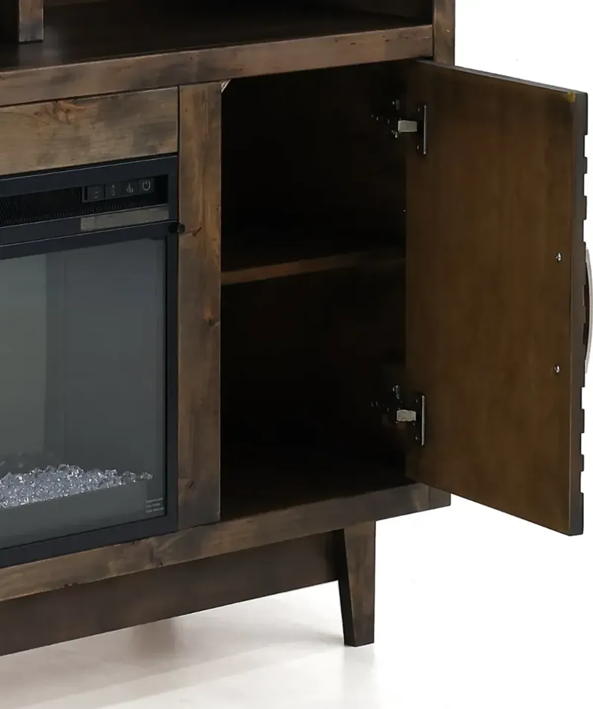 Avondale Charcoal Brown 61" Fireplace TV Stand