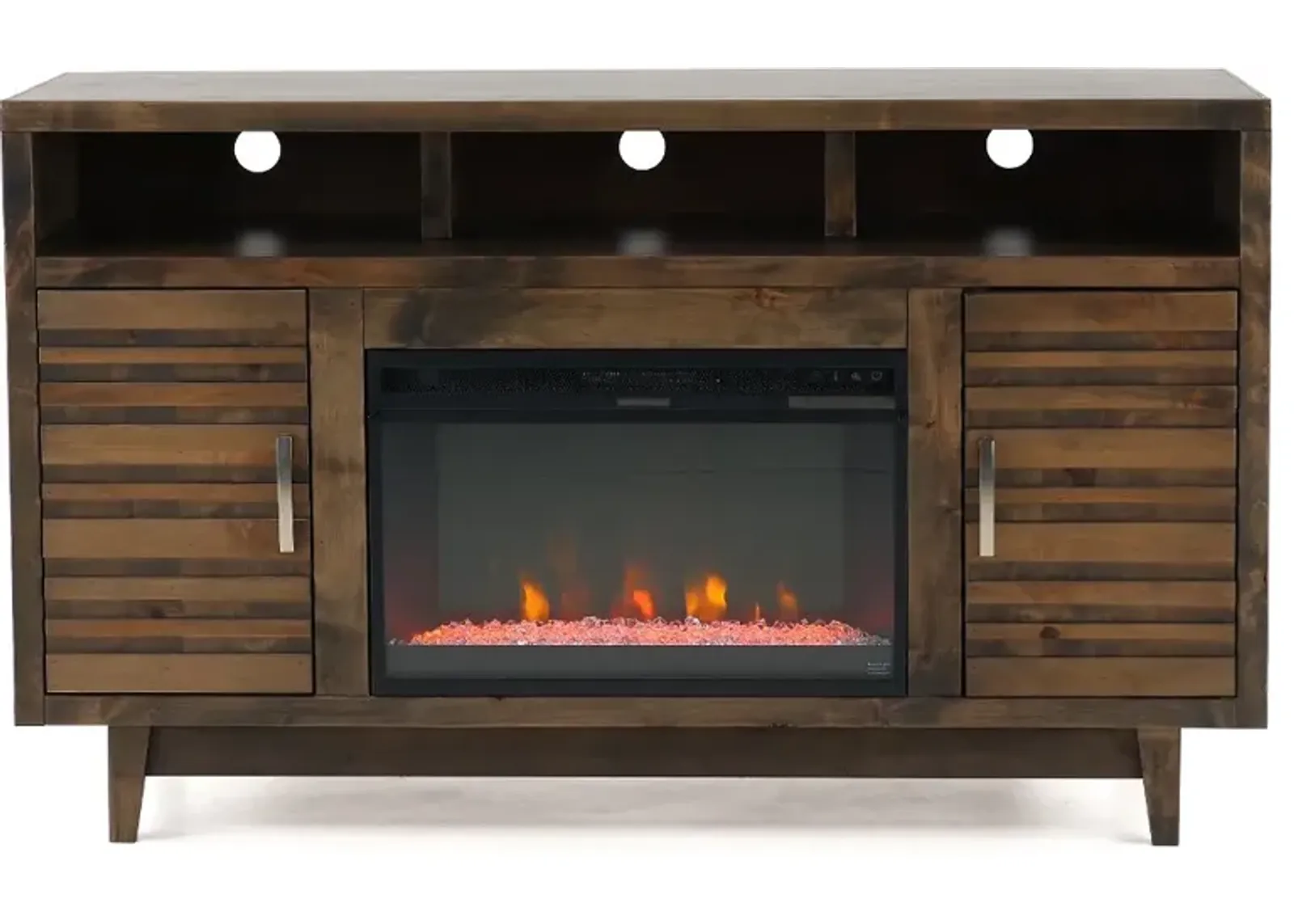 Avondale Charcoal Brown 61" Fireplace TV Stand