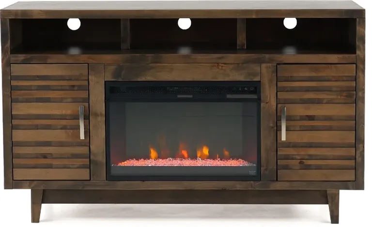 Avondale Charcoal Brown 61" Fireplace TV Stand