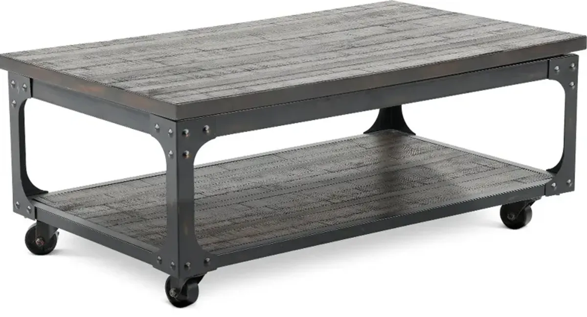 Sherlock Tobacco Brown Barn Wood Lift Top Coffee Table