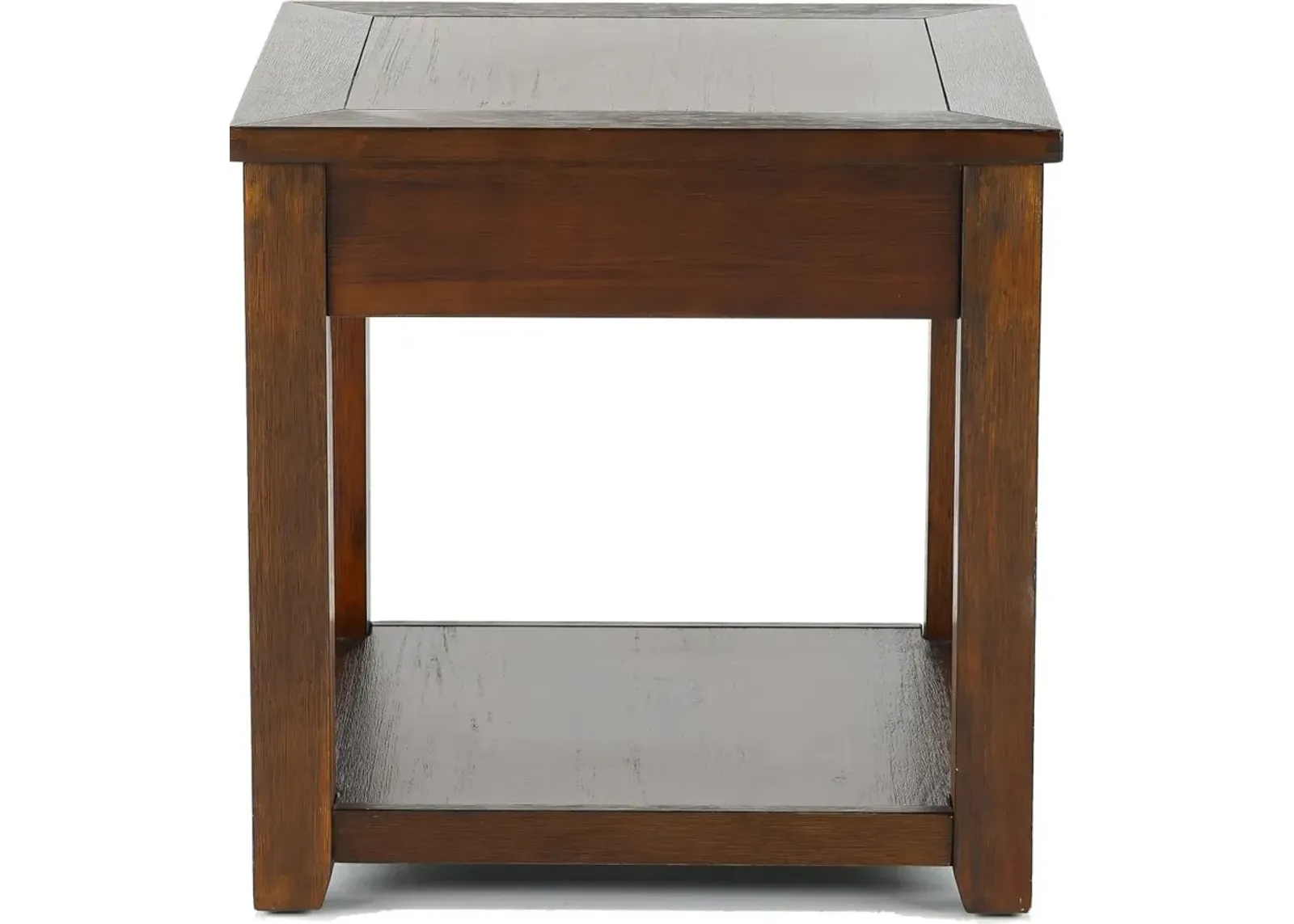 Lenka Rustic Mocha Brown End Table