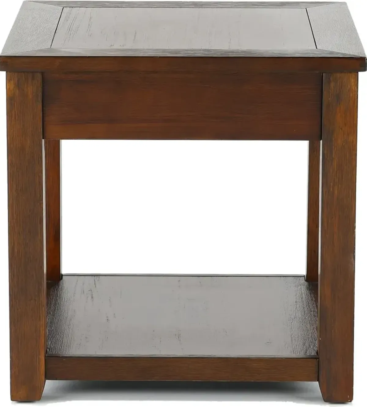 Lenka Rustic Mocha Brown End Table