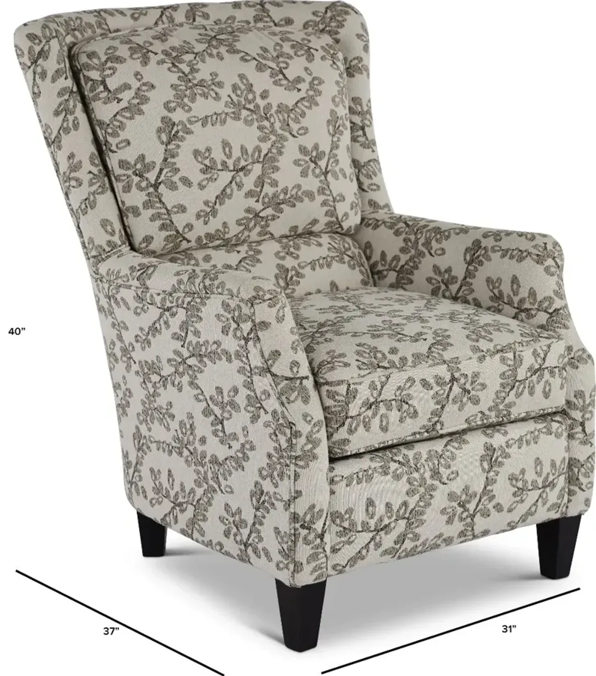 Loren Neutral French-Inspired Wing Accent Chair