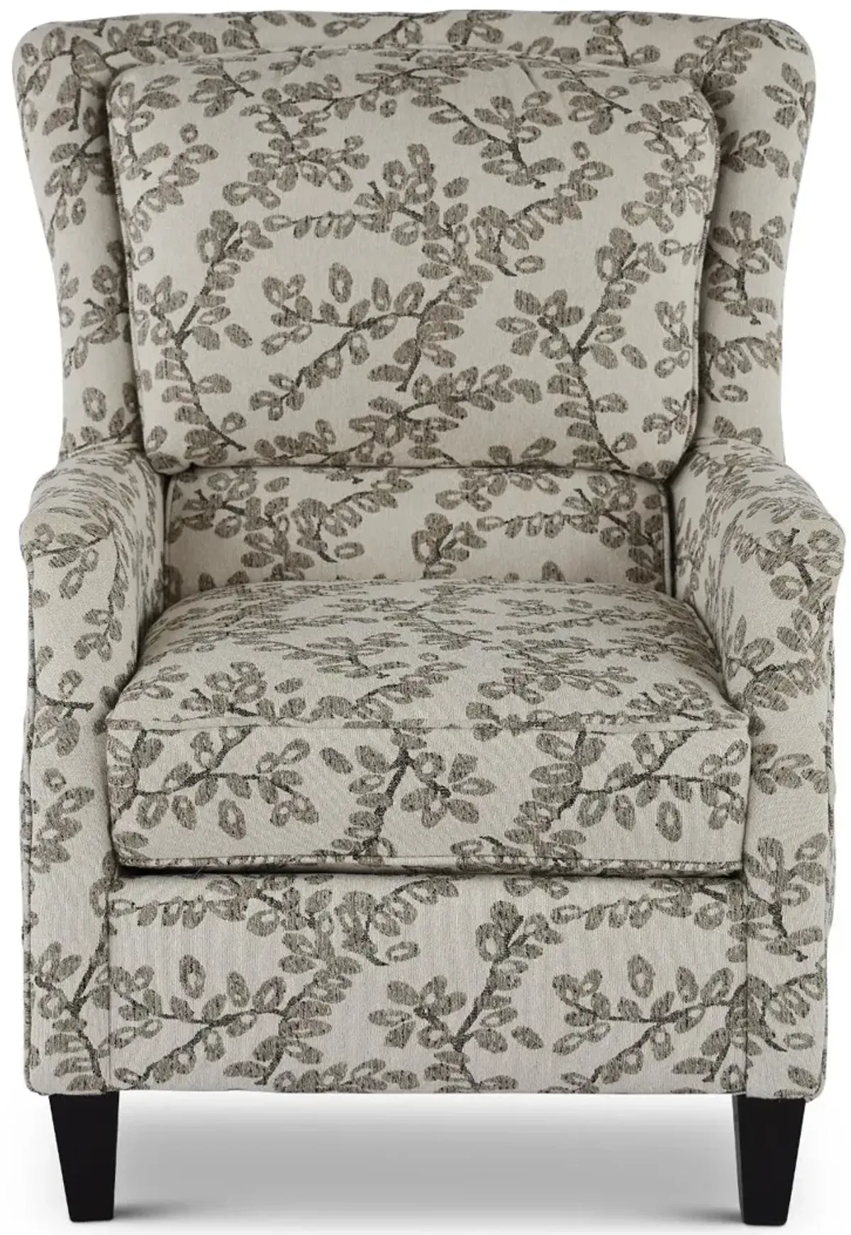 Loren Neutral Leaf-Print Accent Chair