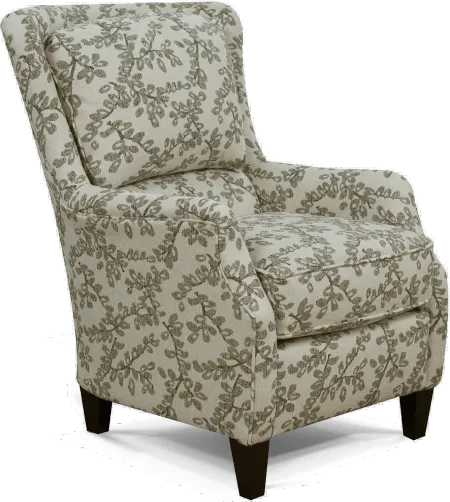 Loren Neutral French-Inspired Wing Accent Chair