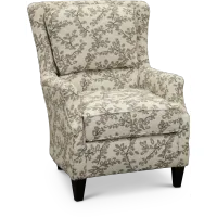 Loren Neutral French-Inspired Wing Accent Chair