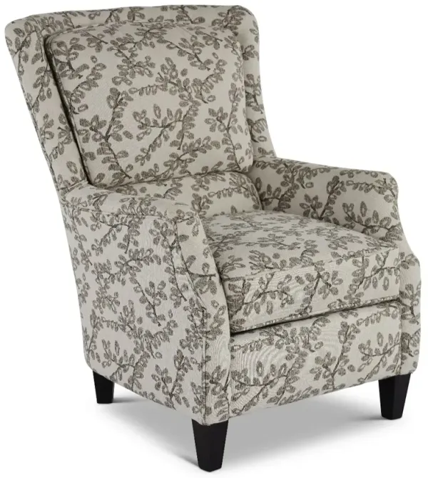 Loren Neutral Leaf-Print Accent Chair