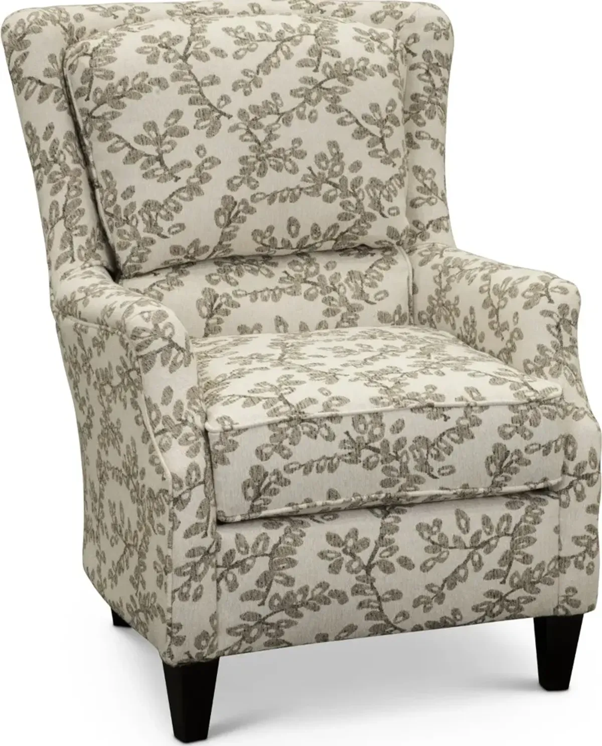 Loren Neutral French-Inspired Wing Accent Chair