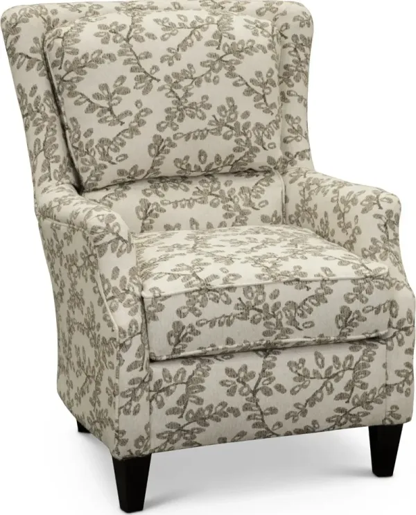 Loren Neutral French-Inspired Wing Accent Chair