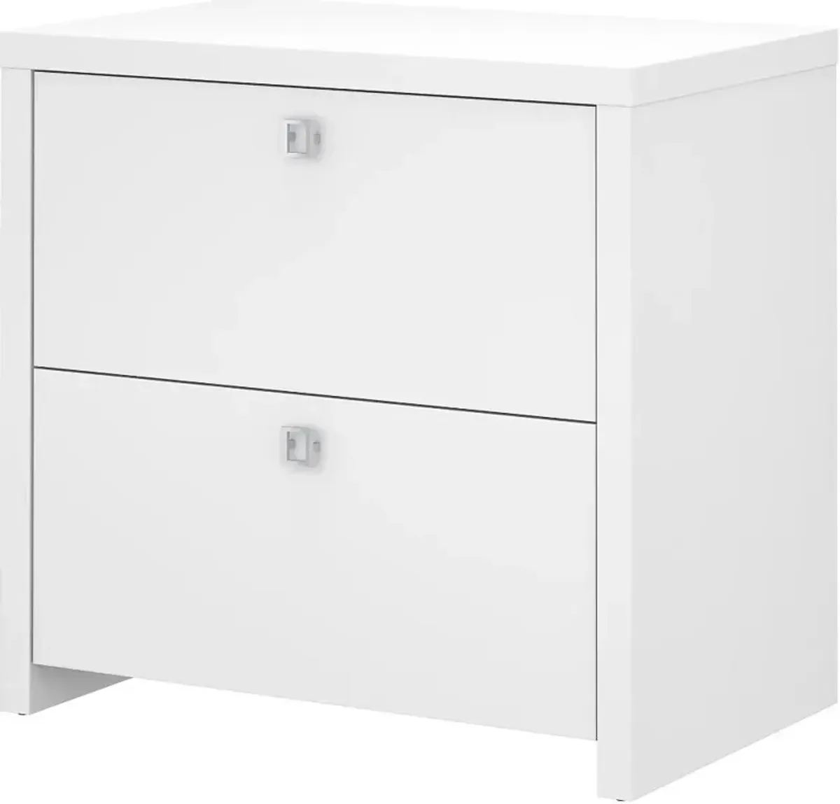 Eco White 2 Drawer Lateral File Cabinet - Bush Furniture