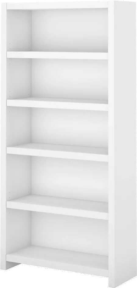 Eco White 5-Shelf Bookcase - Bush Furniture