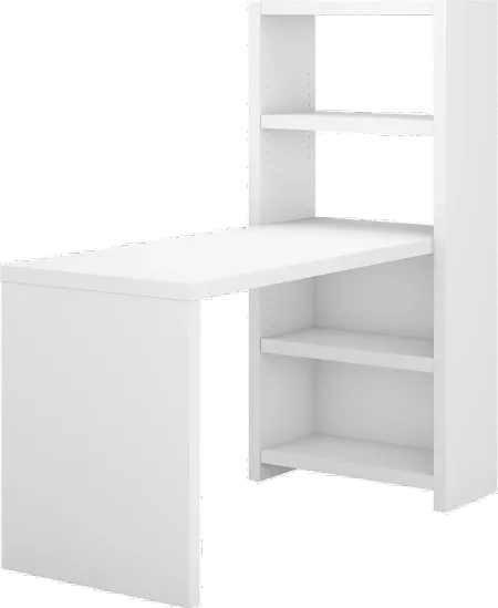 Eco White Bookcase Desk (56 Inch) - Bush Furniture