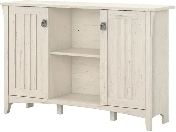 Salinas Antique White Storage Sideboard - Bush Furniture