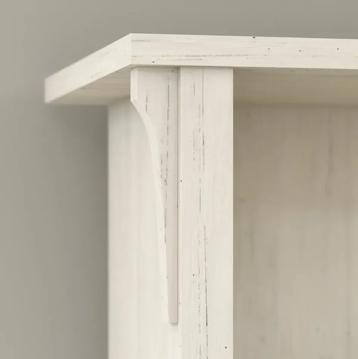 Salinas Antique White 5-Shelf Bookcase