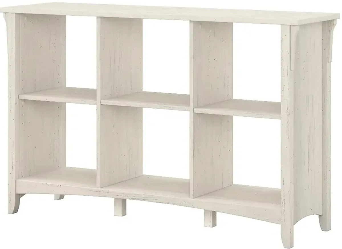 Salinas Antique White 6-Cube Organizer - Bush Furniture