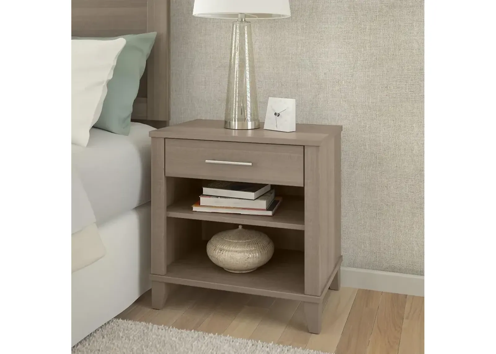 Ash Gray Nightstand - Somerset