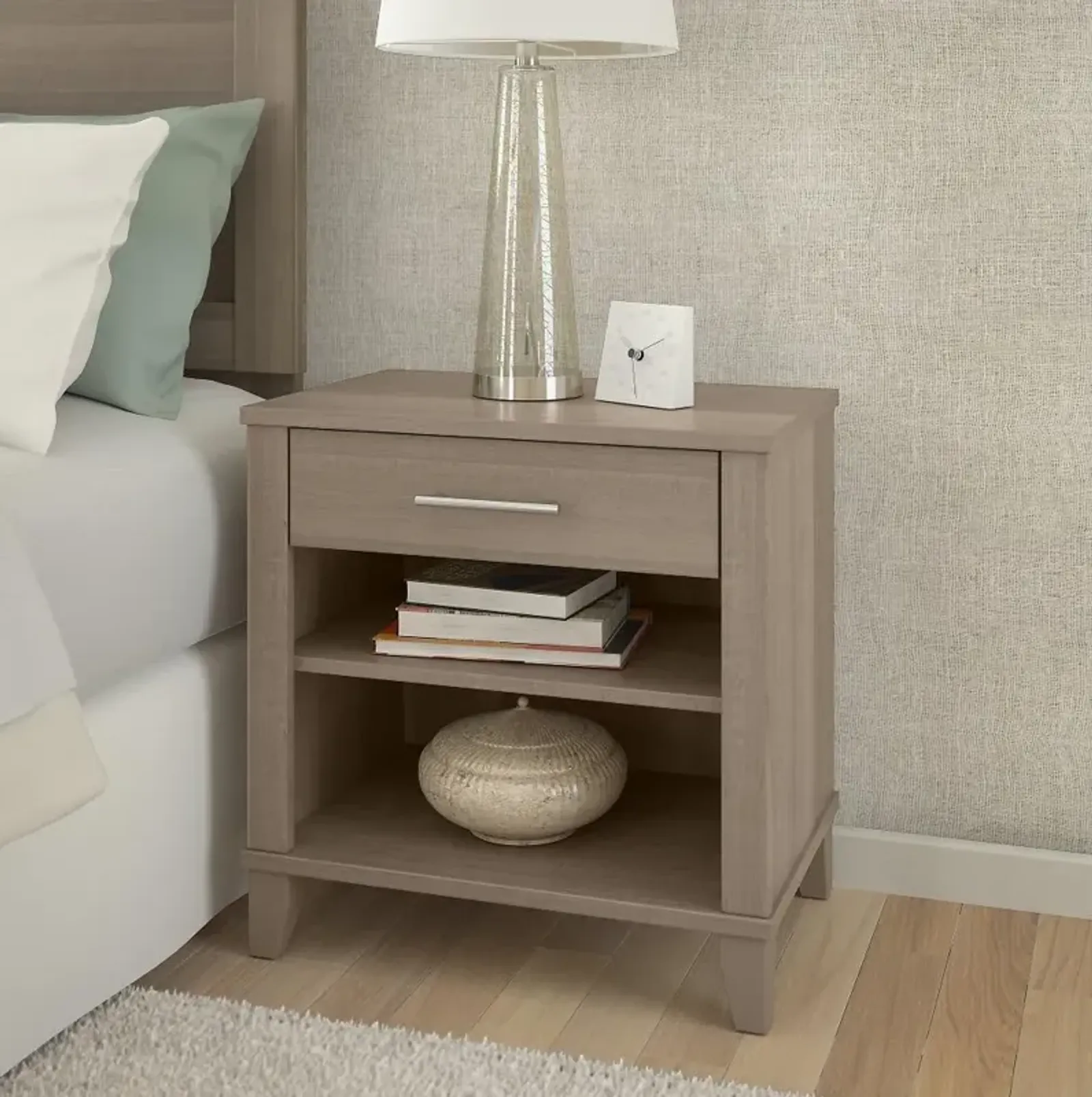 Ash Gray Nightstand - Somerset